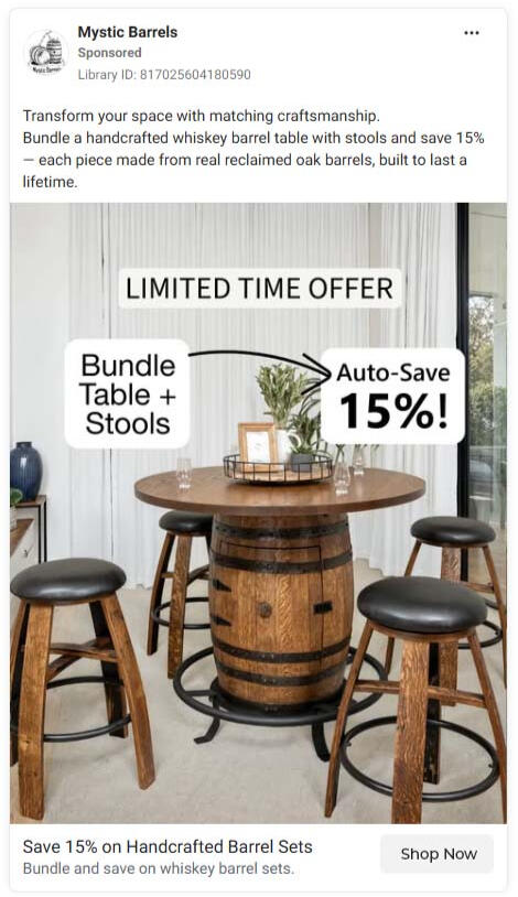 example of static meta ad